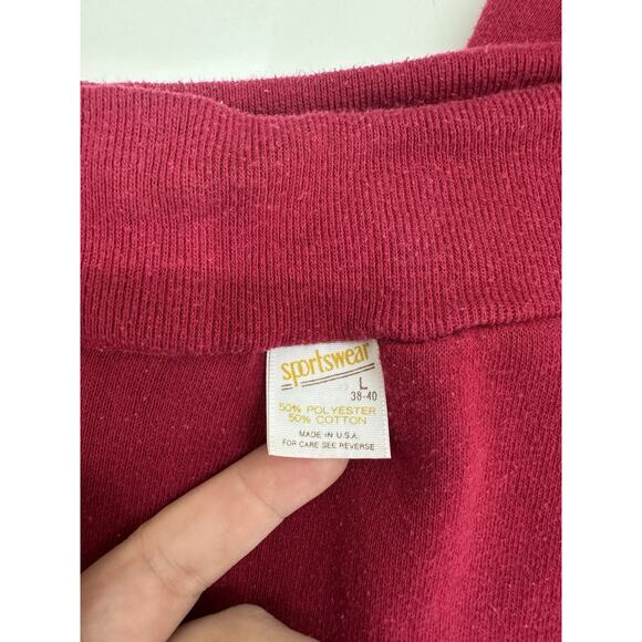 Sportswear Mens Sweatpants Size Large 38-40 Red Drawstring USA Made Vintage - Picture 2 of 10